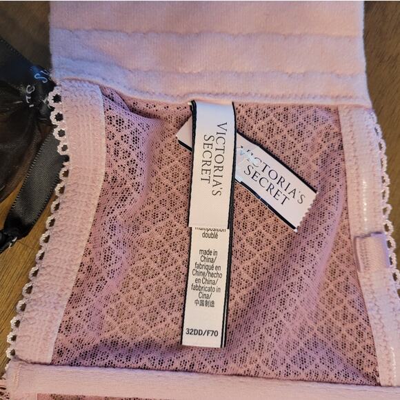 Victoria’s Secret Dream Angels Lace Bustier 32DD Dusty Rose Scalloped Trim NWT - Picture 6 of 13